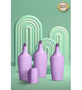 Tibbon Highlight Fosforlu Kalem 3 Lü Set Mor