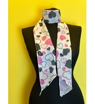 KALPLİ TÜL KADIN FULAR ŞAL BANDANA SAÇ BANDI 140X19 CM (Füme)