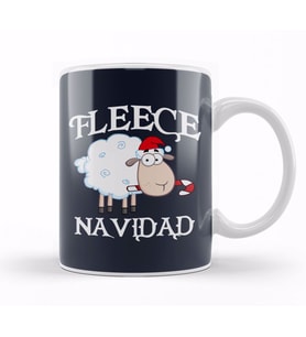 Fleece Navidad Christmas Sheep Kupa Bardak Porselen