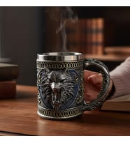 3D Baykuş Figürlü Metal Kupa Bardak