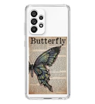 Samsung Galaxy A72 Uyumlu Butterfly Tasarımlı Şeffaf Telefon Kılıfı