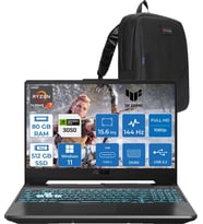 Asus Tuf Gaming A15 FA506NCR Amd Ryzen 7 7435HS 80 GB 1tb SSD RTX3050 4 GB 15.6" Fhd IPS 144HZ Freedos Taşınabilir Bilgisayar HN034F26 + Zetta Çanta