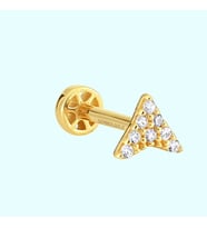 Altın Üçgen Tragus Piercing 14 Ayar