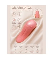 - Dil Vibratör - 10 Farklı Yalama ve Titreşim Modu - G Noktası Simülatörlü