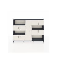 Arges Dolap 10 Raflı 9 Kapaklı 220x30x163 Antrasit-Aytaşı/Antrasit
