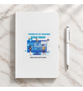 Teknoloji ve Tasarım Öğretmenine İsme Özel Defter ve Kalem Seti