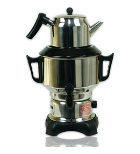 Enwey Çayzade 4,5 Litre Klasik Semaver (Siyah-Gold-Krem)