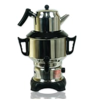 Enwey Çayzade 4,5 Litre Klasik Semaver (Siyah-Gold-Krem)