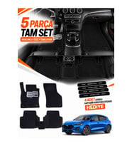 e-biz FORD FOCUS 4-HATCHBACK (2019-2026) Uyumlu EVA Oto Paspas Metal Topukluklu Havuzlu Siyah