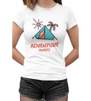 Adventure Awaits Beyaz Bayan Tshirt