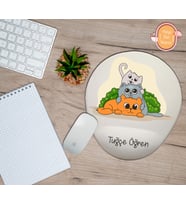Kişiye Özel 3 Kedi Arkadaş Temalı Mouse Pad Bilek Destekli