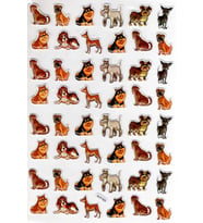Sticker Kabartmalı A4 Boyutunda Stiker Defter, Planlayıcı Etiket-(lim523) - Sevimli Köpekler