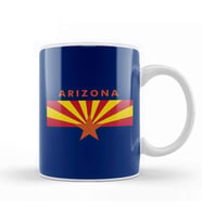Arizona State Flag Kupa Bardak Porselen