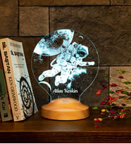 Astronot, Kozmonot, Astronot Hediyesi, Uzay Hediyesi, Kişiye Özel 3D Led Lamba