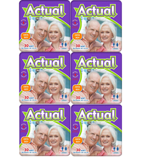 Actual Yetişkin Bezi Bel Bantlı M - Medium - Orta 180 Adet (6PK*30)