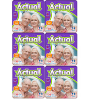 Actual Yetişkin Bezi Bel Bantlı M - Medium - Orta 180 Adet (6PK*30)
