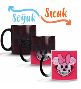 Skull Mouse Sihirli Kupa Bardak Porselen