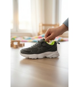 Enoch Çocuk Fileli Spor Ayakkabı Cırtlı Ve Bağcıklı Konfor Model