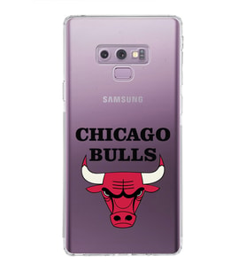 Samsung Galaxy Note 9 Uyumlu Kamera Korumalı Kapak Chicago Bulls Tasarımlı  Şeffaf  Kılıf