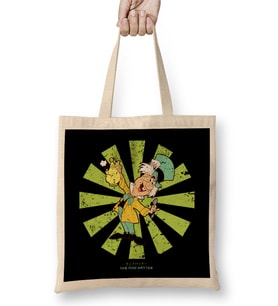 The Mad Hatter Retro Japanese Bez Çanta Uzun Saplı