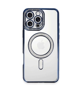 İphone 16 Pro Max Kılıf Joke Simli Magneticsafe Kılıf - Lacivert