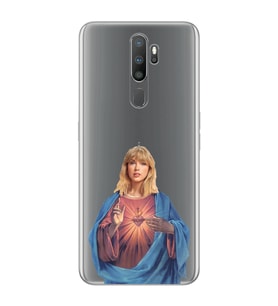Oppo A5 2020 / A9 2020 Uyumlu Taylor Swift Desenli Şeffaf Telefon Kılıfı