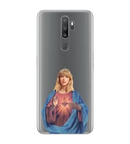 Oppo A5 2020 / A9 2020 Uyumlu Taylor Swift Desenli Şeffaf Telefon Kılıfı