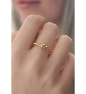 Gold Renk Halat Düğüm Model Kadın Yüzük