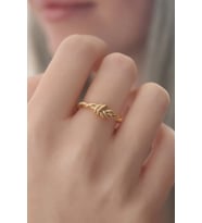 Gold Renk Halat Düğüm Model Kadın Yüzük