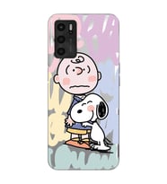 Oppo A16 / A55 Uyumlu Snoopy ve Charlie Brown Tasarımlı Şeffaf Telefon Kılıfı