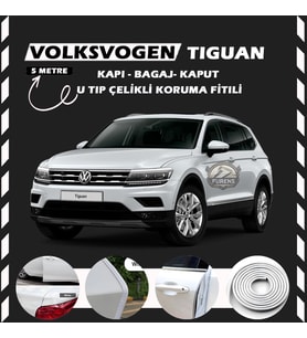 Volksvogen Tiguan Oto Araç Kapı Koruma Fitili 5metre Parlak Beyaz Renk