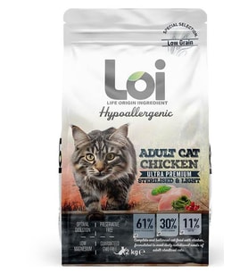 LOİ TAVUKLU KISIRLAŞTIRILMIŞ KEDİ MAMASI 2 KG