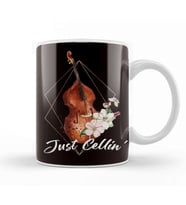 Cello Flower Cellist Classical Music Musical Instrument Kupa Bardak Porselen