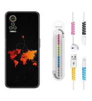 General Mobile GM 21 Pro GM 22 Pro Plus Kılıf Kablo Koruma Spiral Silikon İz Bırakan Uçak 1778
