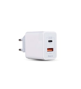 AD88 20W Çift USB Şarj Adaptörü - Hızlı Şarj Cihazı BEYAZ