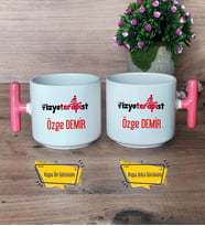 Fizyoterapist Kupa Bardak T Pembe Kulplu Tıp Bayramı Hediyesi