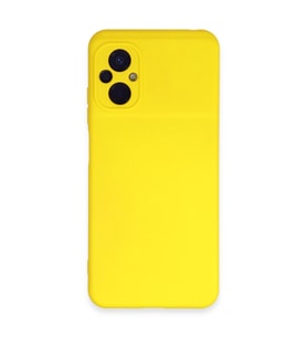 Xiaomi Poco M5 Kılıf Nano İçi Kadife Silikon - Sarı