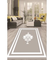 Dijital Kaymaz Taban Yıkanabilir Modern Renkli Salon Halısı Mutfak Halısı Yolluk ND-HT-814 (Gri)