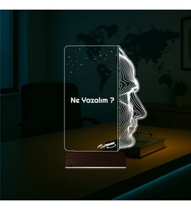 Luvivia Atatürk Kişiye Özel 3D Lamba - Masa Gece Lambası