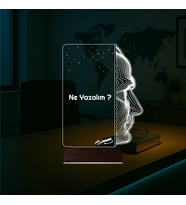 Luvivia Atatürk Kişiye Özel 3D Lamba - Masa Gece Lambası