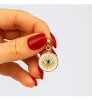 Rose Nazar Enerjili Yuvarlak Kolye Ucu / Charm – 3 cm