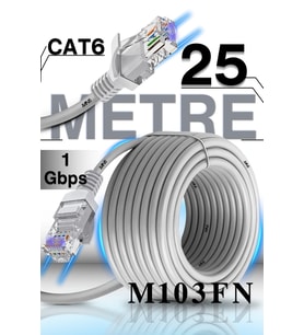 MN6 M103FN 25 Metre Internet Kablosu/UTP-CAT6/Gigabit/Destekli/ethernet Kablosu 25 Metre/iç Mekan Uyumlu