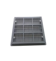 Antrasit Kare Dip Emiş Süzgeci 26,5X26,5 cm (Siyah - Beyaz)