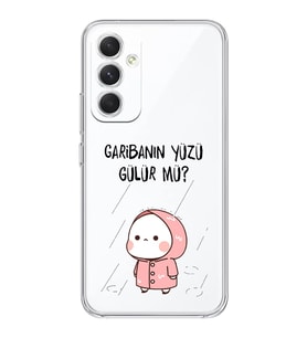Samsung Galaxy A25 Uyumlu Garibanın Yüzü Gülür mü? Tasarımlı Şeffaf Telefon Kılıfı