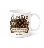 Steampunk Buhar Makinesi Mekanik Dişli Çark Kupa Bardak Hediye