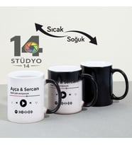 Stüdyo 14 Kişiye Özel Spotify Barkodlu isim ve fotoğraf alanlı Kupa ( Sevgiliye Arkadaşa Hediye )