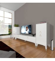 Decoraktiv Eko ON2 Mdf Std Gold Tv Ünitesi Tv Sehpası (Beyaz)