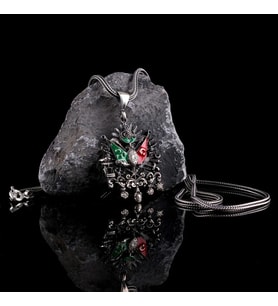 Osmanlı Devlet Arması 925 Ayar Gümüş Erkek Kolye