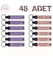 M Menekşe & Y Ağzı, 48’li Set, Mesajlı Hatıra Anahtarlık, Kurumsal Seminer Katılımcılarına Hediye
