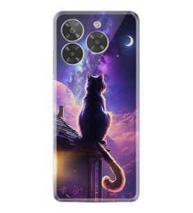 General Mobile Era 50 Kılıf Boutique Baskılı Resimli Damdaki Kedi Pcode -091